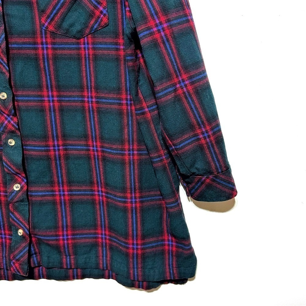 Revolve Lovers And Friends Gela Oversized Top Shirt In Green Plaid Size S - Picture 7 of 13